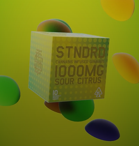 STNDRD – Indica – 1000 mg – Sour Citrus (Pk 8) (10.00 ea)