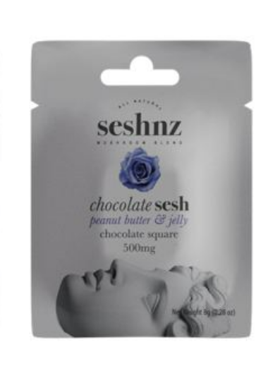 seshnz chocolate bites | 500 mg | mushroom blend | cookies & cream  | singles | pk 25 | $4.25 ea