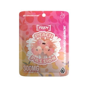 FK / Gummy  300 mg / Peach Passion / HYBRID / singles / pk 50 / $2.75 ea.