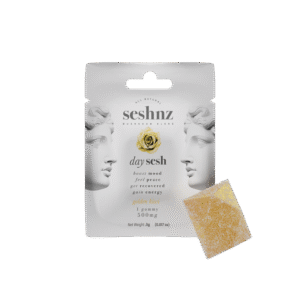 seshnz gummies | 500 mg | day sesh | golden kiwi | singles | pk 25 | $4.25 ea.