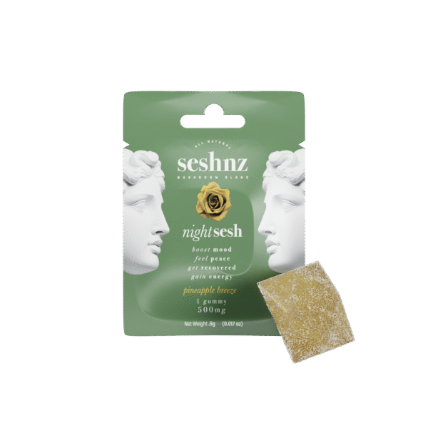 seshnz gummies | 500 mg | night sesh | pineapple breeze | singles | pk 25 | $4.25 ea.