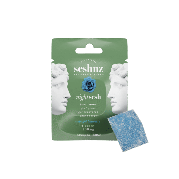 seshnz gummies | 500 mg | night sesh | midnight blueberry | singles | pk 25 | $4.25 ea.