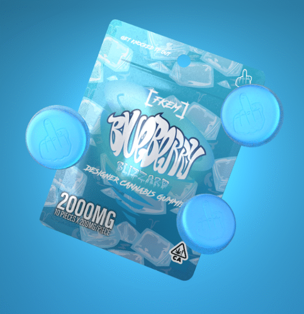 FK / Gummy 2000 mg / Blueberry Blizzard / SATIVA / pk 10 / $12.3 ea.
