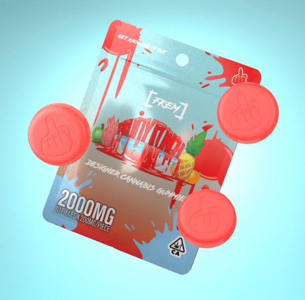 FK / Gummy 2000 mg / Fruity Punch / INDICA / pk 10 / $12.3  ea.