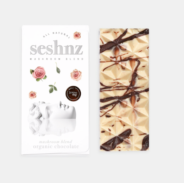 seshnz chocolate bar | 5000 mg | Dubai - Dubai White Chocolate |  pk 10 | $18.25 ea.